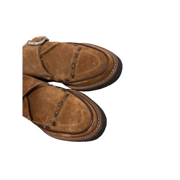 Straight To Hell MEMPHIS BROWN SUEDE CREEPERS Rockabilly Style Edgy M 7.5 W 9 main image 4